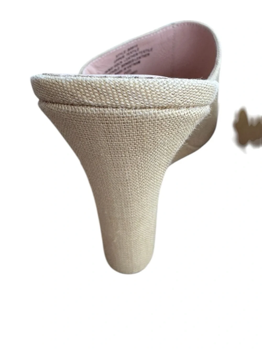 J.Crew‎ Beige Linen Wedge Mule Sandals Size 8 Minimal Coastal